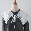 Накладной воротник с цветочной вышивкой для женщин, свитер, платье, рубашка, съемный воротник, шали, съемные банты, накидки на плечи, накидка