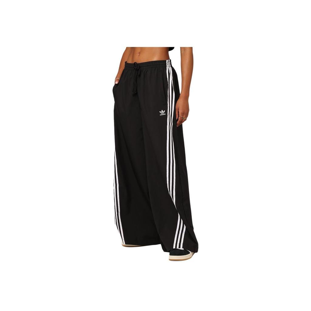 Adidas Originals Logo Print Loose-Fit Sweatpants Women Bottoms Black IV9335