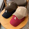 R standard brown baseball cap women's big head circumference, thin face, versatile sports hat men's cap tide