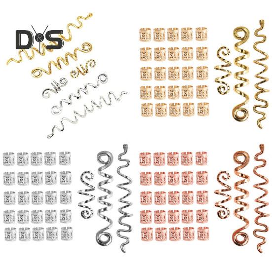 6/28 шт./компл. аксессуары для волос набор женщин сплав косы бусины клипсы простые в использовании аксессуары для волос пиратский косплей волосы инструменты для плетения