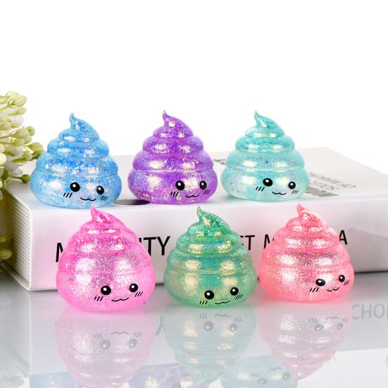 Cartoon Fidget Pinch Toy Stress Relief Poop Toy Kids Adults Soft