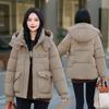 Зимняя одежда на ватной подкладке, новая короткая одежда на ватной подкладке, свободные и утолщенные куртки на ватной подкладке с капюшоном, теплые школьные куртки