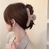 Solid Fluffy Cross Hair Claw For Women Girls Sweet Hair Ornament Plush Headband Hair Claw Clip Hairpin Hair Accessories