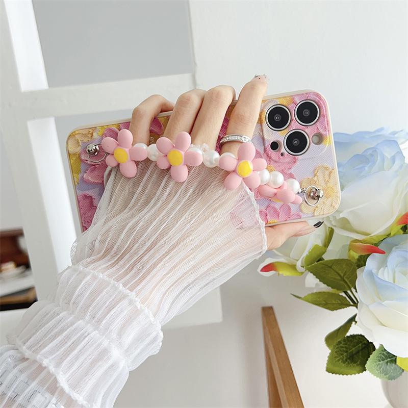 Чехол-цепочка с цветами для женщин для Infinix Hot 50/40 Pro & 20S