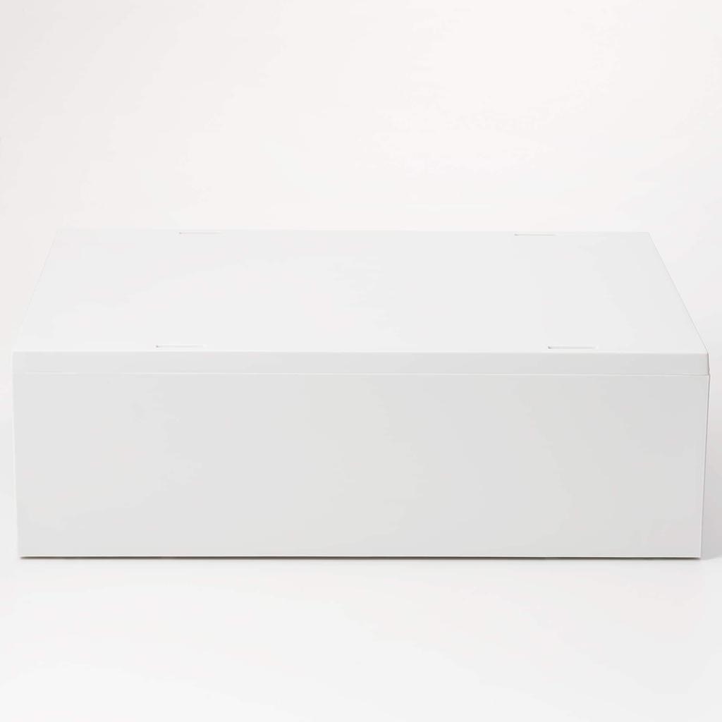 MUJI Контейнер для хранения мелких вещей из переработанного полипропилена, 2 шт., белый, 26 см Ш x 37 см Г x 12 см, 84799624, Ящик, средний, с ящиками, серый, прибл.. Ч,