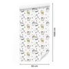 Wallpaper Cats white, light gray and gray for the living room and bedroom 50x1000