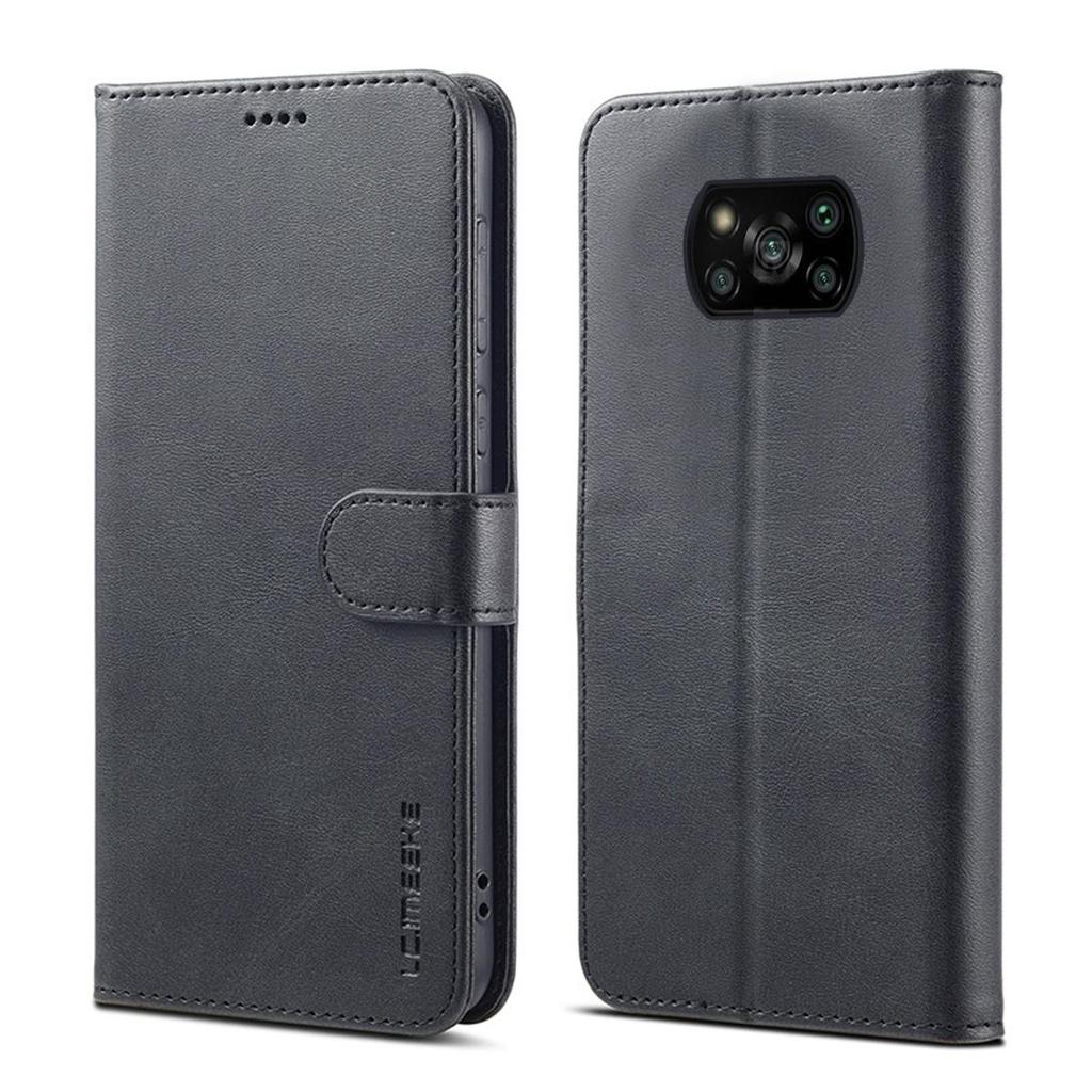 Винтажный кожаный флип-кошелек чехол для телефона для Xiaomi POCO X3 Pro, X3 NFC Магнитная застежка Держатель для карт Карман для наличных Подставка Тонкий деловой чехол