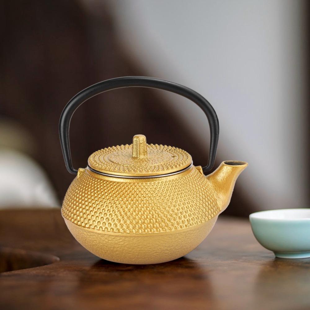 0.3L Cast Iron Teapot Stainless Steel Infuser Small Teapot Iron Tea Kettle Gift For Tea Lovers