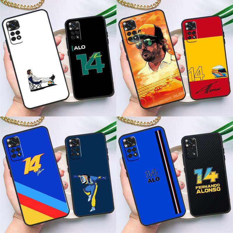 Чехол F1 Racing Fernando Alonso 14 для Xiaomi Redmi Note 10 11 Pro 8 9 12 Pro 11S 10S 9S Redmi 9 10 12C 9C 10C задняя крышка