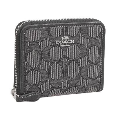 Кошелек Bifold Outlet Round Zipper Brand Compact Leather CH389 Small Zip SMOKE BLACK женский (ЧЕРНЫЙ МУЛЬТИ/Черный) Женский [Товар]