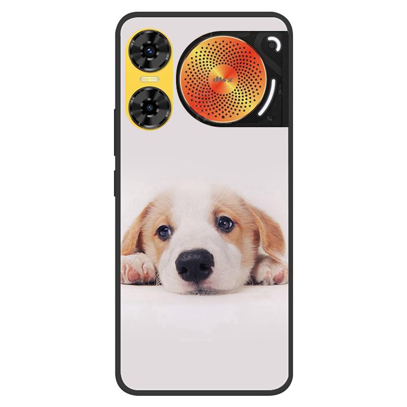 For ZTE Nubia Music 2 Case 2025 Soft Black Silicone Bumper Butterfly Painted Phone Cover for Nubia Music2 Cases Fundas Capa