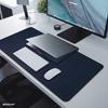 70X30 Large Mouse Pad Desk Mat Waterproof Leather Desk Pad Computer Mat Keyboard Leather Desk Cover Mat Double-Sided Pad Blue And Yellow 5953