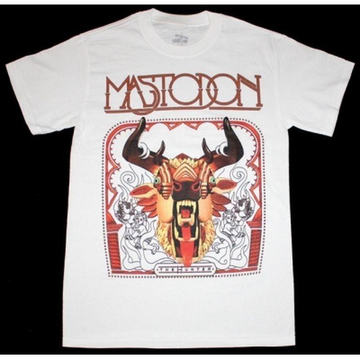Редкий! Mastodon Охотник Новая Белая Футболка JJ5779