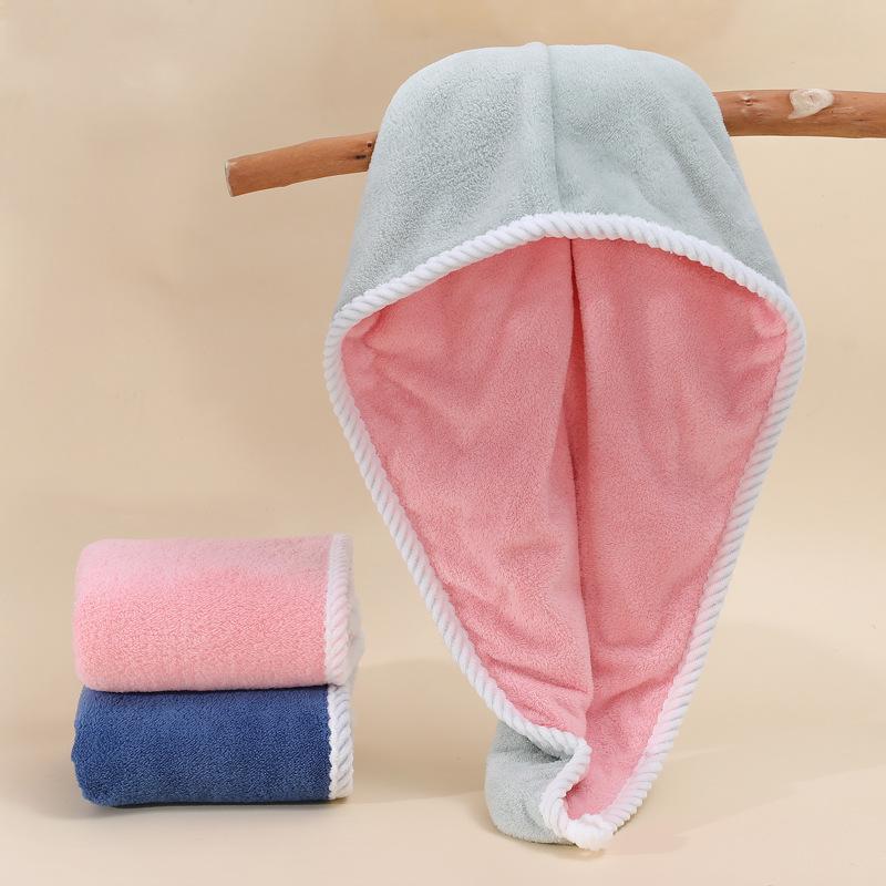 Dry Hair Cap for Women Thickened Coral Velvet Absorbent Dry Hair Towel Quick-drying Hair Head Towel Cute Shower Cap
