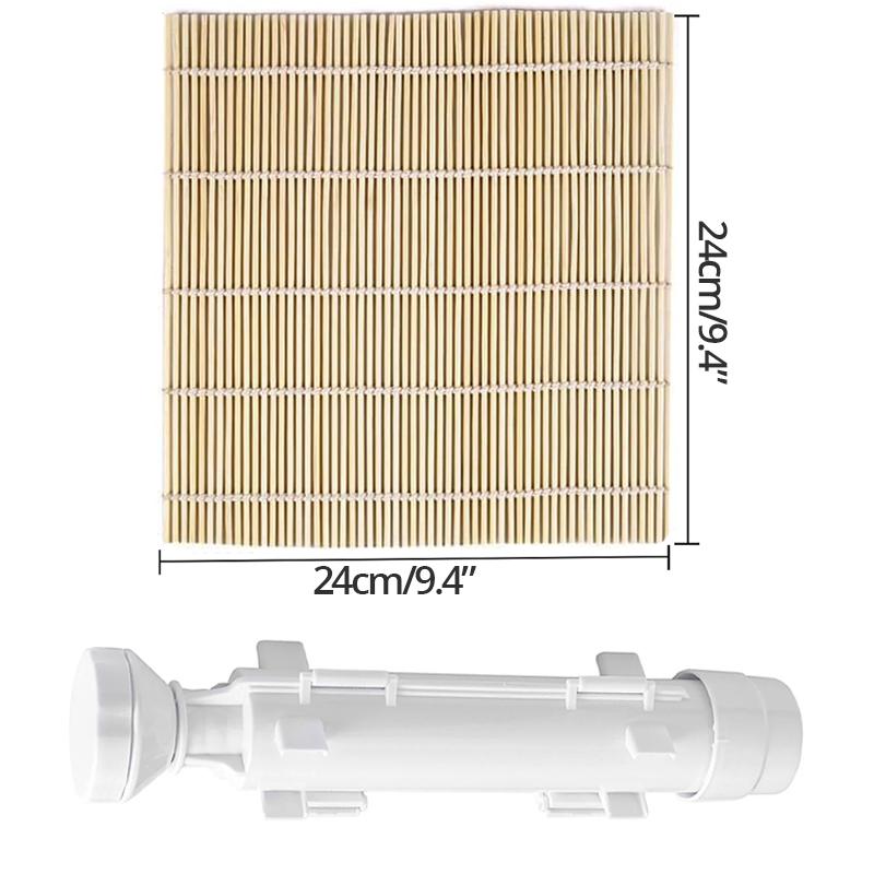 Набор для приготовления суши, набор для приготовления суши-базуки, форма для риса с бамбуковым ковриком для скатывания суши, лопатка для риса, аксессуары для кухонных принадлежностей своими руками