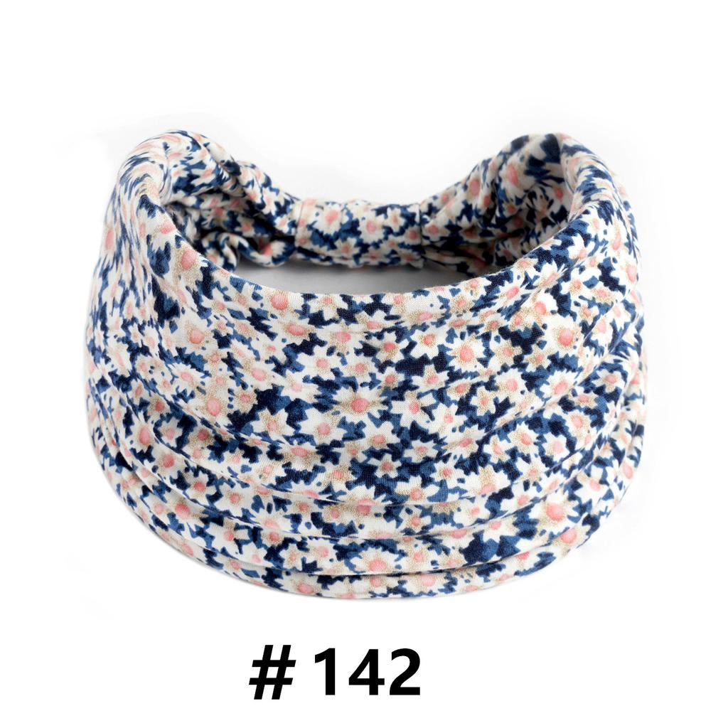 Бохо повязки на голову для женщин Хлопковые широкие повязки на голову Эластичная повязка для волос Нескользящая для тренировок Йоги Бега Тюрбан Головной убор Аксессуары для волос