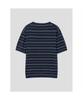 8SECONDS Striped Round Knit Pullover Navy
