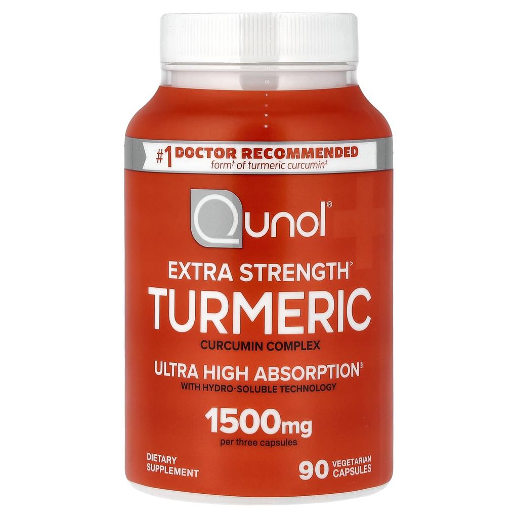 Qunol, Turmeric, Curcumin Complex, 90 Veggie Capsules (500mg per capsule)