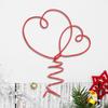 Valentines Day Tree Topper Metal Romantic Ideal Gift Attractive Intertwined Hearts Decorative for