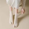 1 пара женских носков, однотонные, с двумя пальцами, мягкие, высокоэластичные, противоскользящие, с защитой лодыжки, впитывающие пот, осенне-зимние носки