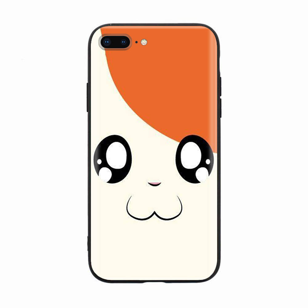 Черный чехол для Xiaomi Redmi 13C Note 9 iPhone XR 7 8 14 15 11 12 13 X XS Pro Max Samsung A25 S23 S24 FE Ultra Plus Hamtaro