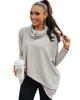 Azura Exchange Gray Cowl Neck Shift Tunic Top