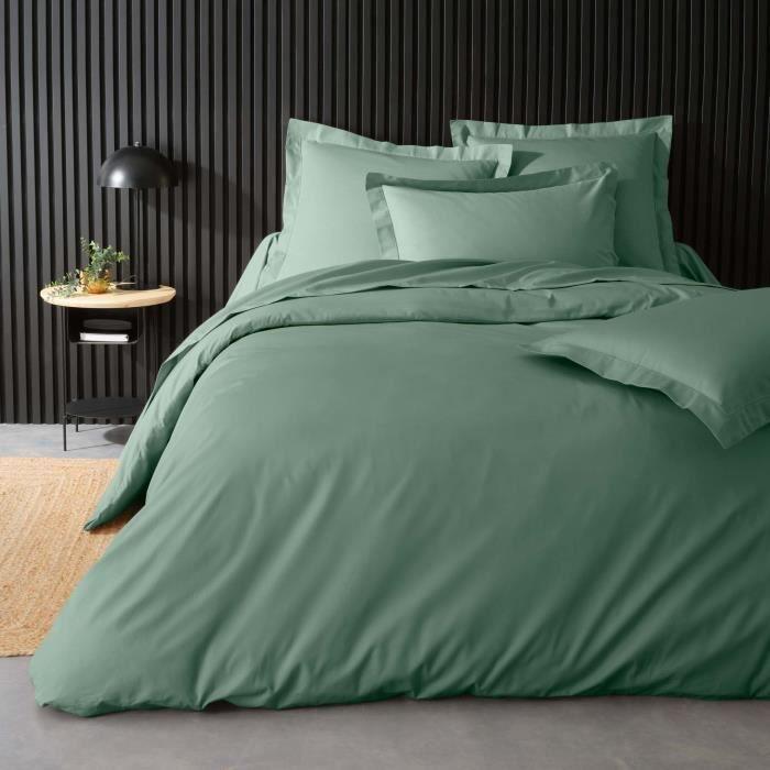 Housse de couette - Tilleul - 220 x 240 cm - 100% Percale de coton - OEKO-TEX® - Lavage 30°