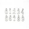 100pcs Alloy Numbers Charm Pendants Sliver Alloy Charms Pendants  for Jewelry Making