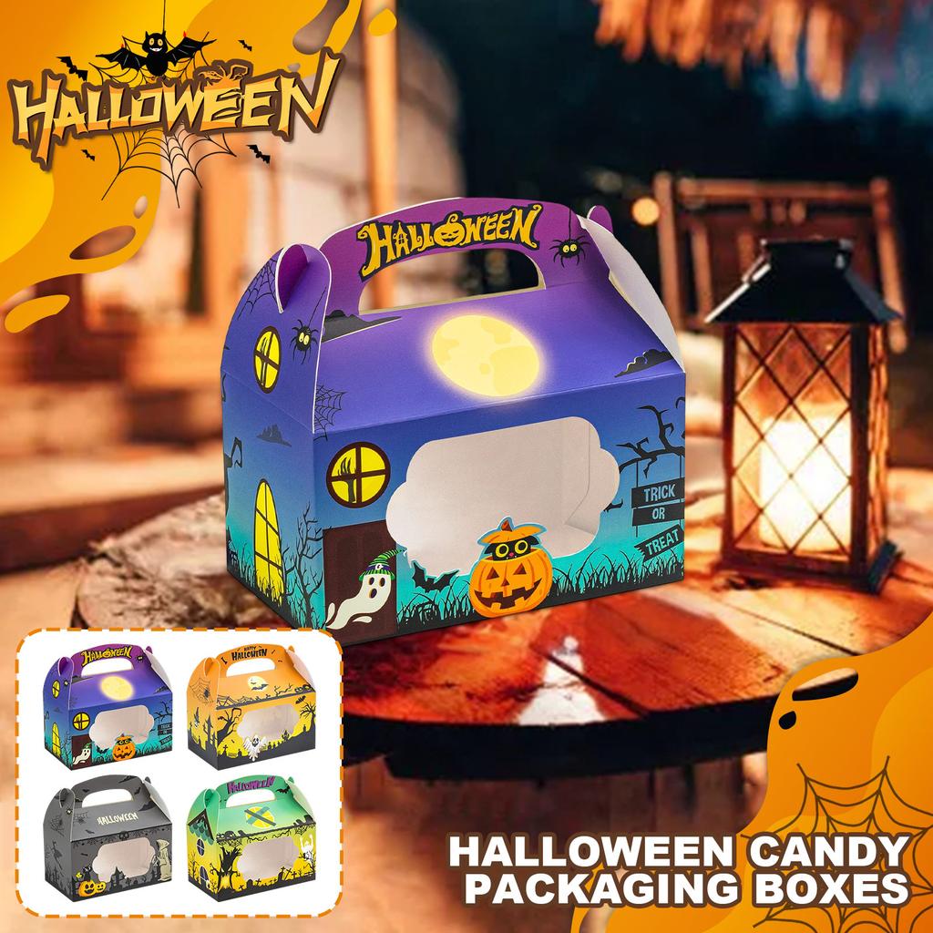 Halloween Candy Box Halloween Handbag Box Hand-held Gift Box
