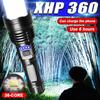 Super XHP360 LED Ultra Powerful Flashlight 18650 26650 USB Rechargeable High Power LED Flashlights Zoom Lantern