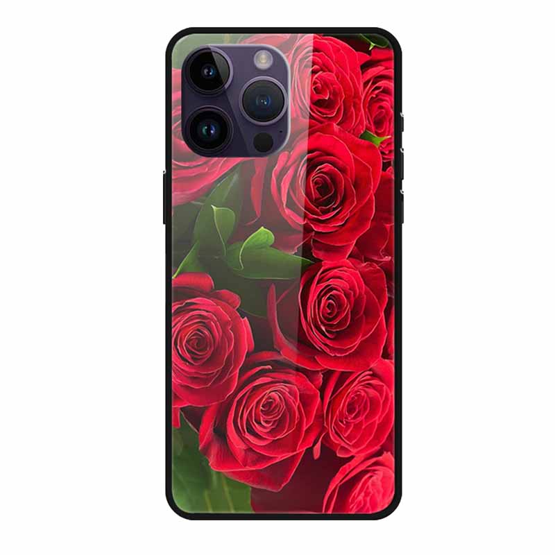 Закаленное Стекло Чехол Для iphone 15 Pro Max Чехол Жесткое Стекло Задняя Крышка Мягкий ТПУ Бампер Для iphone 16 Pro Max Чехол для Телефона 16Pro Max