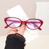 Fashion Cat'S Eye Small Frame Flat Glasses Advanced Sense Of Ultra-Light And Versatile Anti-Blue Light Glasses Unisex Goggles