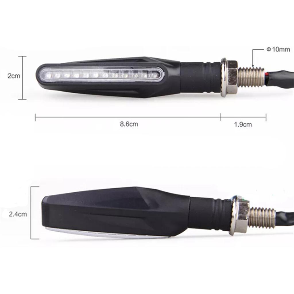 4 шт. мотоцикл 12 светодиодных указателей поворота поворотников свет янтарного цвета