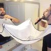 Apron For Shaving And Hair Cutting That Can Be Attached To The Mirror