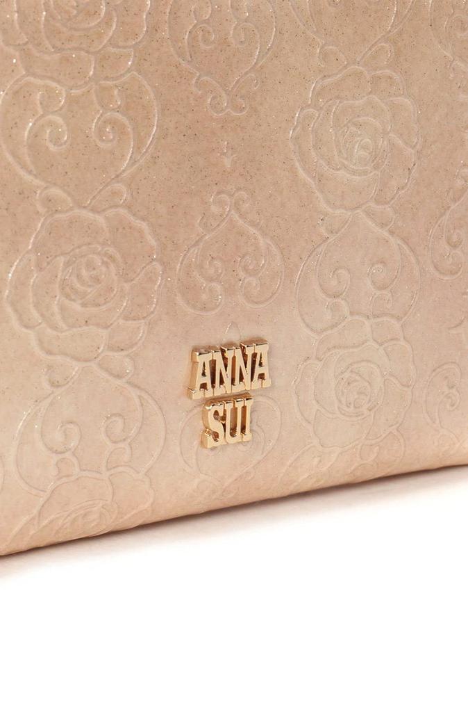 Чехол Anna Sui с и Розово-бежевый Многоцелевой для монет, карт, брелока, Сердечко,