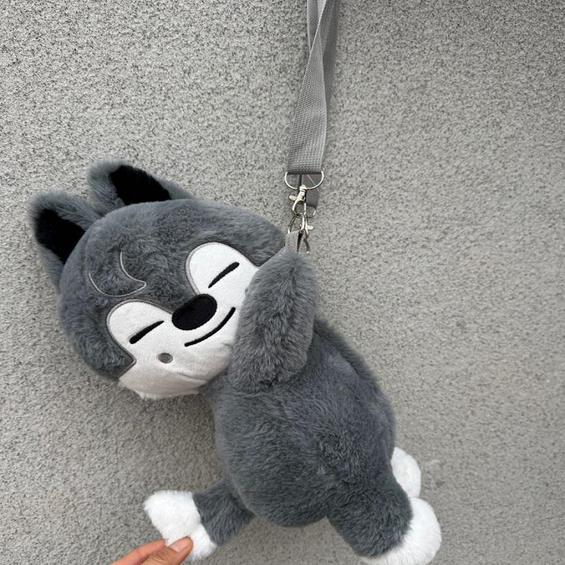 K-Pop Stray Kids Cartoon Plush Backpack Felix Hyunjin Skzoo Plush Backpack Doll Crossbody Bag Accessories Birthday Gifts
