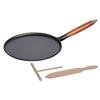 Staub Crepe Pan, Black, 28cm, Induction Compatible, Pan 40509-525 (Official Japanese Product)