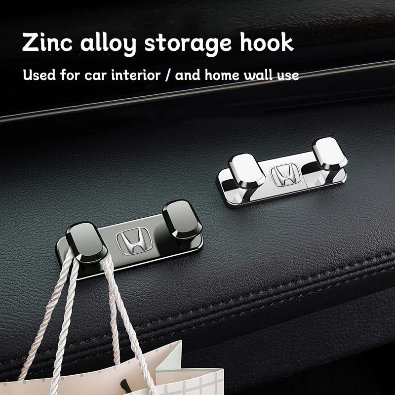 Zinc Alloy Car Hooks Indoor Storage Bracket Tools Accessories For Honda Civic Fit Jazz Accord Pilot CRV Odyssey Passport City MV1