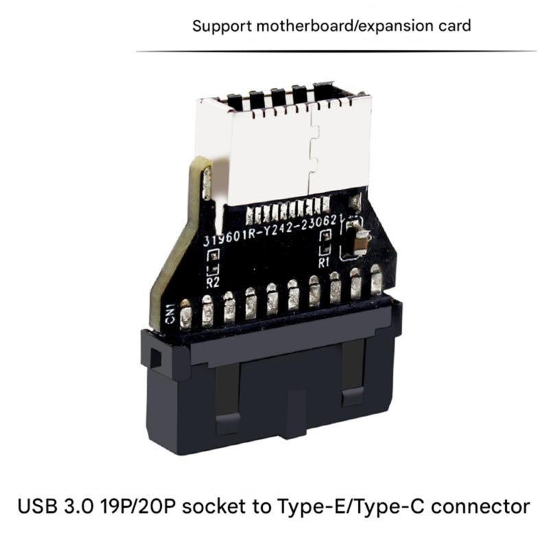 Угловой USB 3.1/3.2 Type C 20-контактный внутренний адаптер-переходник Plug and Play, драйверы не требуются