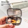 Portable Medication Dispenser Box for Three Daily Doses of Pills and Tablets Waterproof Medicine Case Pill Box