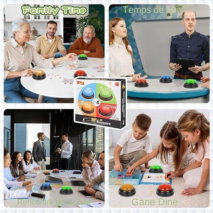 Accessoires éducatifs - Learning Resources - Buzzers lumineux et sonores - Set de 4 - Noir - Pour enfants