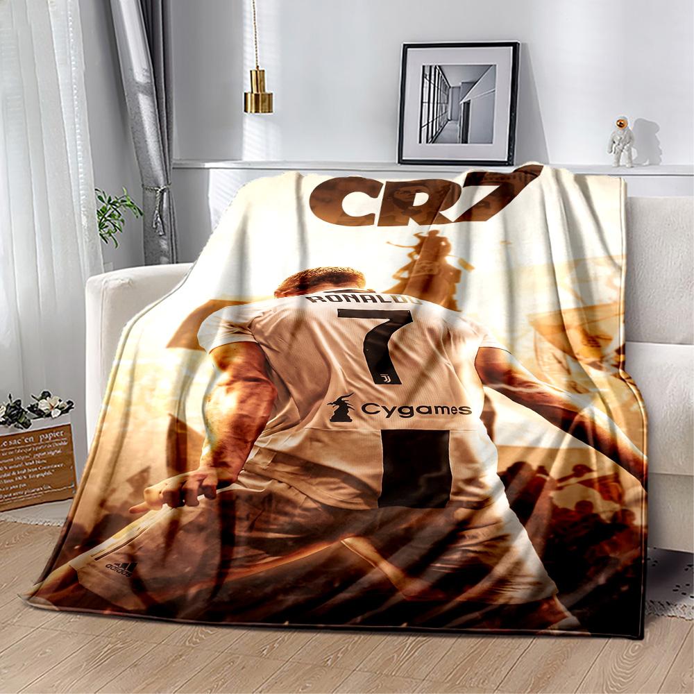 Ronaldo's Legendary Journey Blanket Comfortable Great for Chair Sofa Office Chair for All Occasions Digital Print