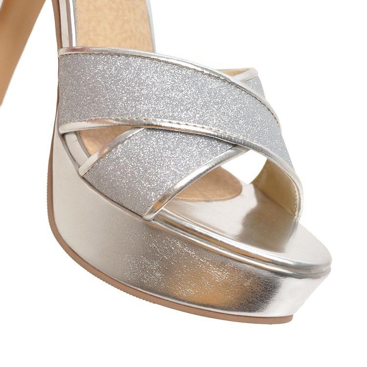 Женские босоножки на высоком каблуке, пикантные непромокаемые босоножки на платформе в европейском и американском стиле, босоножки с открытым носком на толстом каблуке, большая женская обувь