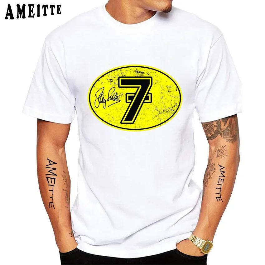 Barry Sheene 7 Motorbike Gp Racing Tshirt New Men Short Sleeve Boy Adventure Sport Casual White Tops Motorcycle Rider Tees