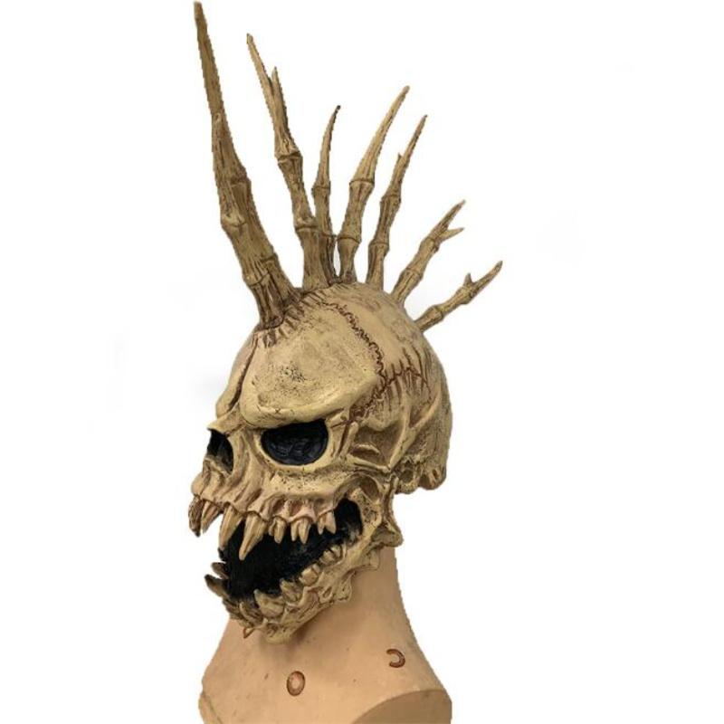 Маска Черепа Хэллоуин Реквизит Скелет Панк Маска Латексная Маска На Полную Голову Панк Череп Ужас Маска Хэллоуин Украшения