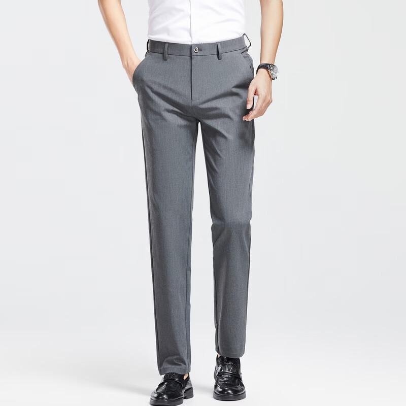 LANGSHA Мужские Премиальные Прямые Брюки в Стиле Business Casual