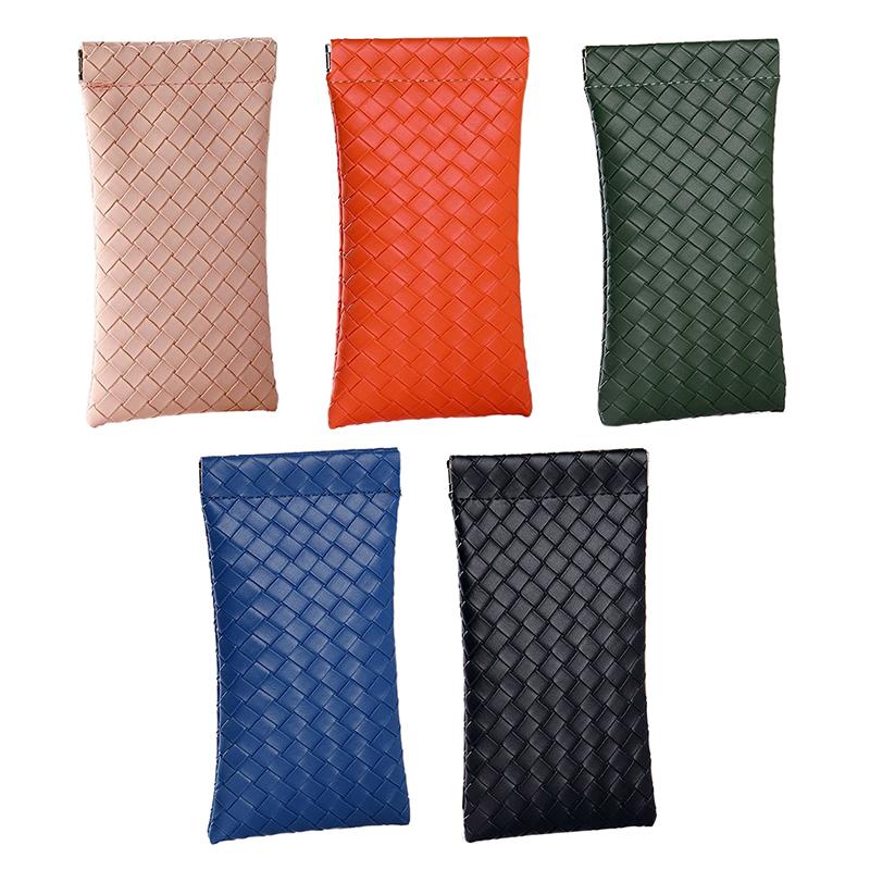 1 шт. тканая сумка для очков, коробка для солнцезащитных очков, портативная водонепроницаемая сумка для очков, защитный чехол для очков из искусственной кожи, сумка для хранения