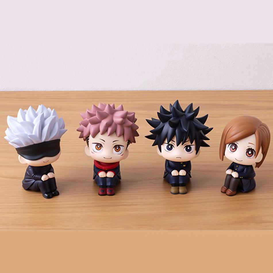 Anime Cute Fushiguro Toji Jujutsu Kaisen Figure Gojo Satoru Action Figure Q Version Doll Geto Suguru Statue 10cm PVC Model Toy