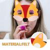 6pcs Non-woven felt mask Cosplay Fox Masks Japanese Mask Half Face Hand-painted Cat Fox Mask Masquerade Festival Cosplay Props