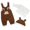Doll Clothes for 36-43cm / 17Inch New Born Baby Dolls, Soft Outfit with Hat (Not A Doll)